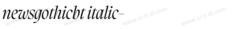 newsgothicbt italic字体转换